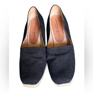 Patricia Green Black espadrille with wedge heel